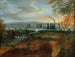 Ein weites, sanft geschwungenes Landschaftsbild mit einem Fluss - Adriaen van Stalbemt — Ansicht des Kunstwerks
