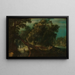 Tireurs dans une clairière forestière - Adriaen van Stalbemt — gerahmtes Bild an der Wand