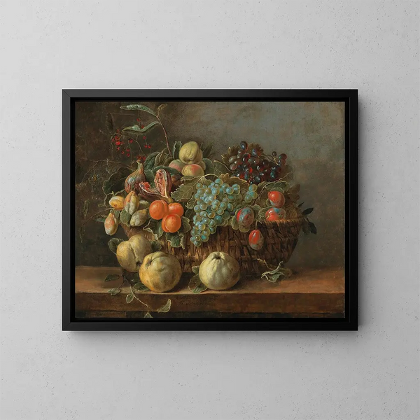 Stillleben mit Früchten - Adriaen van Utrecht — gerahmtes Bild an der Wand