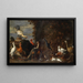Basse-cour avec paon, dindon et canards - Cercle de Adriaen van Utrecht — gerahmtes Bild an der Wand