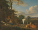 Landschafts-Gemälde mit Hirten und ruhenden Tieren - Adriaen van de Velde — Ansicht des Kunstwerks