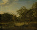 Jagd auf den Hirsch in einer sumpfigen Waldlandschaft - Adriaen van de Velde — Ansicht des Kunstwerks