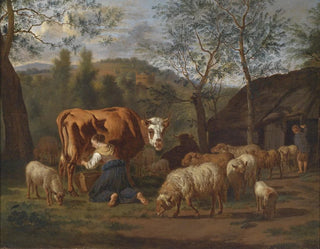 Adriaen van de Velde - Melkende Magd.webp