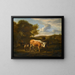 Landschaft mit Bergen und Kühen - Adriaen van de Velde — gerahmtes Bild an der Wand