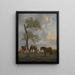 Weide mit Pferden und Rindern - Adriaen van de Velde — gerahmtes Bild an der Wand