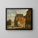 Figuren auf einer sonnigen Straße - Adrianus Eversen — gerahmtes Bild an der Wand