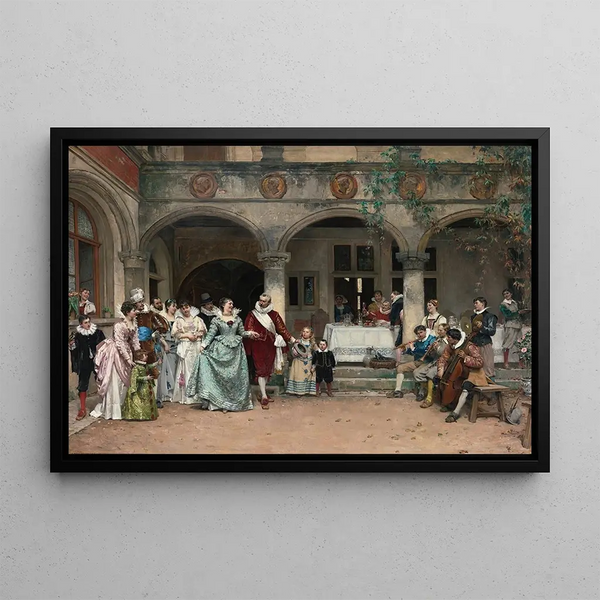 Die Silberhochzeit - Adrien Moreau — gerahmtes Bild an der Wand