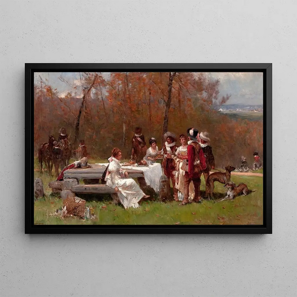 Das Treffen - Adrien Moreau — gerahmtes Bild an der Wand