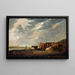Bétail près de la Meuse avec Dordrecht au loin - Aelbert Cuyp — gerahmtes Bild an der Wand