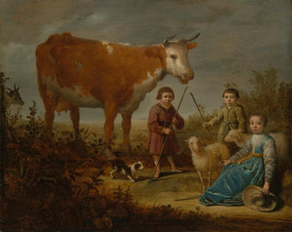 Aelbert Cuyp - Children and a Cow.webp