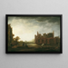 Landschaftsbild mit den Ruinen der Abtei von Rijnsburg - Aelbert Cuyp — gerahmtes Bild an der Wand