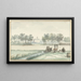 Das Schloss Ter Hooge in Walcheren - Aert Schouman — gerahmtes Bild an der Wand