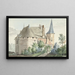 Das Schloss von Wouw - Aert Schouman — gerahmtes Bild an der Wand