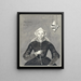 Portrait einer Frau mit den Wappen von Van Slingelandt-Brouwer - Aert Schouman — gerahmtes Bild an der Wand
