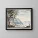 Flusslandschaft mit einem Hahn im Vordergrund - Aert Schouman — gerahmtes Bild an der Wand