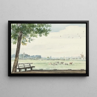 Aert Schouman - The Hamlet De Lindt in the Zwijndrechtse Waard near Meerdervoort.webp