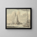 Bateaux à voiles sur la rivière près de Dordrecht - Aert Schouman — gerahmtes Bild an der Wand