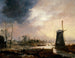 Ein Winterlandschaft mit einem Windmühle - Aert van der Neer — Ansicht des Kunstwerks