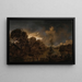 Ein Kanal im Mondschein - Aert van der Neer — gerahmtes Bild an der Wand