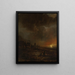 Nachtangeln - Aert van der Neer — gerahmtes Bild an der Wand
