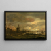 Landschaft bei Mondschein - Aert van der Neer — gerahmtes Bild an der Wand