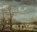 Winterlandschaft in der Nähe einer Stadt mit kahlen Bäumen - Aert van der Neer — Ansicht des Kunstwerks
