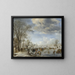 Winter in Holland, Eisszene - Aert van der Neer — gerahmtes Bild an der Wand