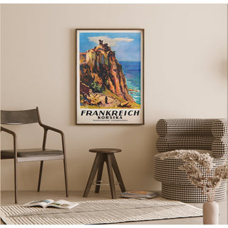 Affiche Allemande Vintage de la Corse