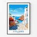 Poster Cycladen Griechenland Vintage