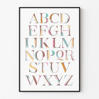 Affiche Décoration Chambre Bébé - "Abécédaire Coloré et Ludique"
