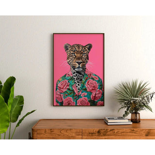 Affiche Léopard Chic - Style Tropical et Pop Art