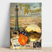 Poster Metallisches Tour de la Fourvières à Lyon Vintage