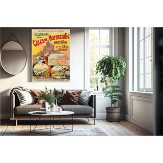 Affiche Trains Normandie Bretagne Vintage