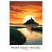 Vintage-Poster vom Mont Saint-Michel