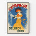 Vintage Werbeplakat - Champagne Delbeck