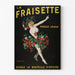 Vintage Werbeplakat - Likör La Fraisette