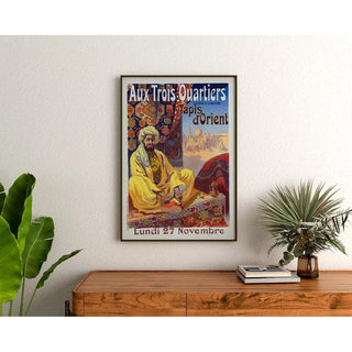 Affiche vintage - Aux Trois Quartiers - Tapis d’Orient par René Péan