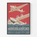 Vintage-Poster - Stadt New York Kommunale Flughäfen