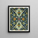 Fliesenplatten mit ornamentalen Fliesen der afghanischen Grenzkommission Pl 10 - Afghanische Grenzkommission — gerahmtes Bild an der Wand