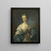 Portrait einer jungen Frau - Nach Jean-Marc Nattier — gerahmtes Bild an der Wand