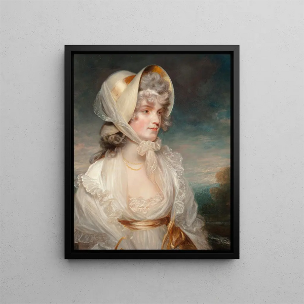 Portrait der ehrenwerten Lucy Elizabeth Byng - Nach John Hoppner — gerahmtes Bild an der Wand