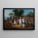 Märkte aus Flachs mit einem Flachstisch und einer Gemüsehändlerin in den Antillen - Agostino Brunias — gerahmtes Bild an der Wand