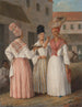 Eine haitianische Brautjungfer und zwei weitere freie Farbige Frauen - Agostino Brunias — Ansicht des Kunstwerks