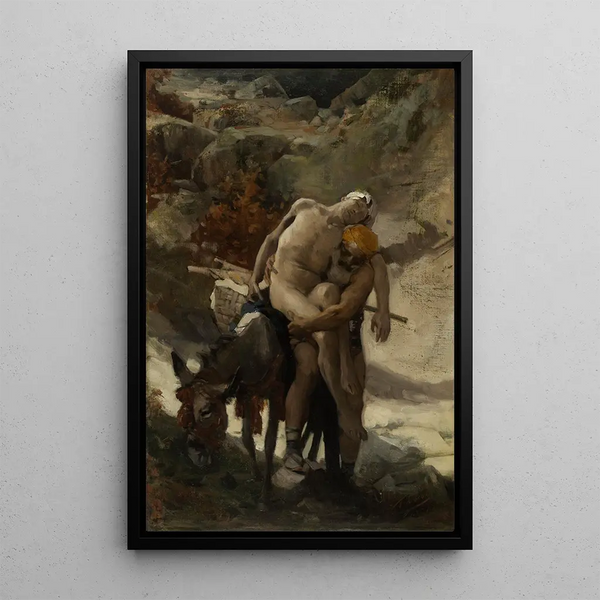 Reproduktion des Gemäldes Der gute Samariter Skizze - Aimé Morot