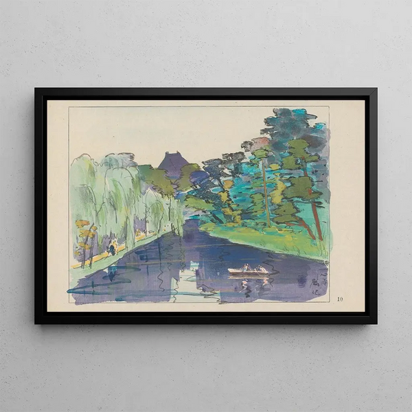 Akamatsu Rinsaku - Isshinji temple of the tea house with eight windows.webp