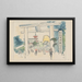 Temple Shitennoji gebaut vom Prinz Shotoku im Jahr 587 n. Chr. - Akamatsu Rinsaku — gerahmtes Bild an der Wand