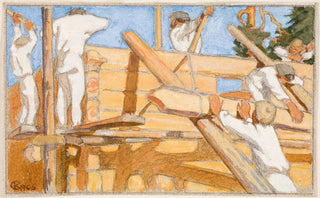Akseli GallenKallela - A House of Stout Logs.webp