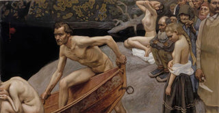 Akseli GallenKallela - By The River Of Tuonela Study For The Juslius Mausoleum Frescos.webp