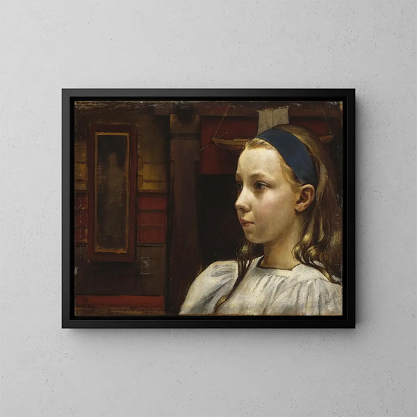 Tête de fille, petite Anna - Akseli Gallen-Kallela — gerahmtes Bild an der Wand