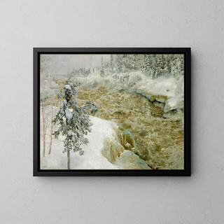 Akseli GallenKallela - Imatra Falls in Snow  Imatra in Winter.webp